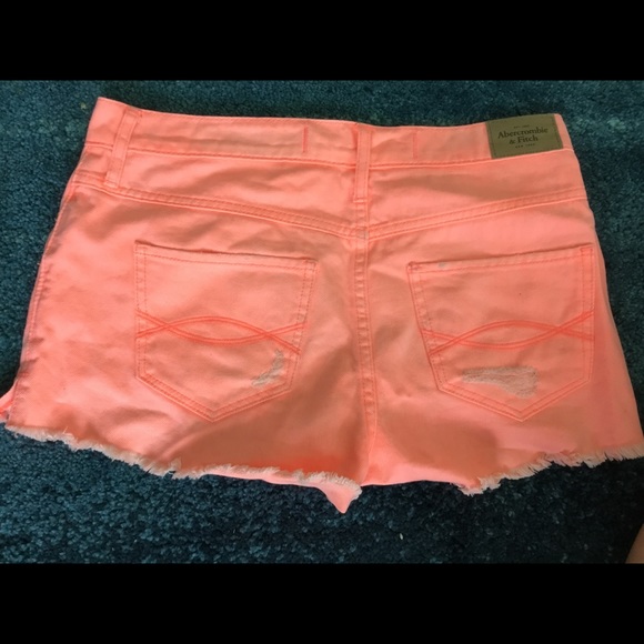 Coral pink high rise distressed high rise jean - Picture 2 of 2